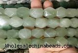 NGBS163 15 inches 13*18mm faceted nuggets green aventurine gemstone beads