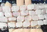 NGBS180 15 inches 10*14mm - 12*16mm freeform rose quartz beads