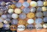 NGBS19 15 inches 8*12 - 10*14mm nuggets blue chalcedony gemstone beads