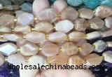 NGBS191 15 inches 10*14mm - 12*16mm faceted freeform moonstone beads