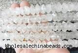 NGBS205 15 inches 8*12mm - 10*14mm faceted nuggets white crystal beads