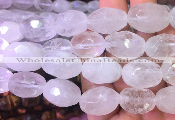 NGBS27 15 inches 12*16 - 13*18mm faceted nuggets white crystal beads