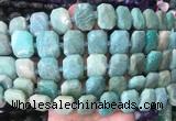 NGBS81 15 inches 13*18mm - 15*20mm faceted freeform amazonite beads