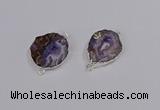 NGC1087 18*25mm - 25*35mm freeform druzy agate gemstone connectors