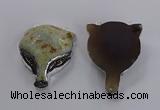 NGC1441 40*55mm - 45*60mm Fox-head agate gemstone connectors