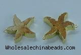 NGC1445 28mm - 30mm starfish fossil coral connectors wholesale