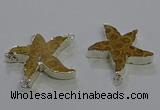 NGC1456 28mm - 30mm starfish fossil coral connectors wholesale