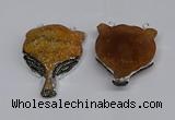 NGC1701 40*55mm - 45*60mm Fox-head agate gemstone connectors