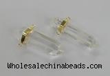 NGC265 10*35mm - 15*30mm faceted nuggets white crystal connectors