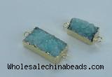 NGC368 15*20mm - 18*30mm freeform druzy agate gemstone connectors