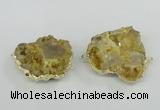 NGC441 25*35mm - 35*45mm freeform druzy agate gemstone connectors