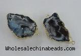 NGC448 18*25mm - 25*35mm freeform druzy agate gemstone connectors