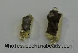 NGC5032 10*30mm - 10*35mm rectangle druzy quartz connectors