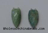 NGC5146 16*35mm - 18*40mm arrowhead amazonite connectors