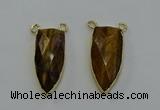 NGC5412 16*35mm - 18*40mm arrowhead yellow tiger eye connectors