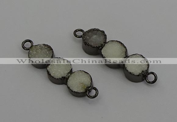 NGC5430 10*30mm druzy agate gemstone connectors wholesale