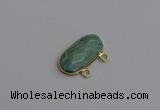 NGC5818 13*25mm faceted oval amazonite connectors wholesale