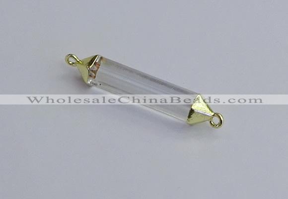 NGC5941 8*40mm tube white crystal connectors wholesale