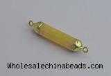 NGC5947 8*40mm tube yellow lace calcite connectors wholesale