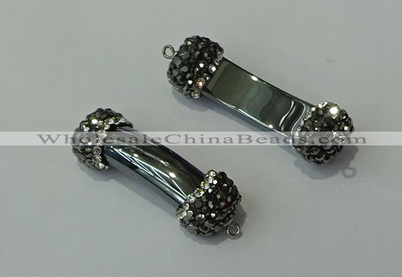 NGC6516 13*40mm hematite connectors wholesale