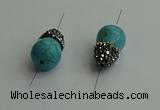 NGC6613 12*22mm - 13*20mm teardrop turquoise connectors wholesale