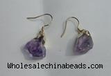 NGE09 13*18mm - 15*20mm nuggets amethyst earrings wholesale