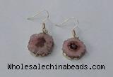 NGE123 8*12mm - 12*16mm freeform druzy agate gemstone earrings