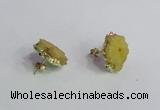 NGE139 12*14mm - 15*18mm freeform druzy agate gemstone earrings