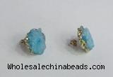 NGE142 12*14mm - 15*18mm freeform druzy agate gemstone earrings