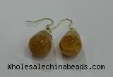 NGE234 15*20mm teardrop agate gemstone earrings wholesale