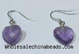 NGE431 10*10mm heart-shaped amethyst earrings wholesale