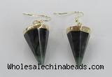 NGE65 14*20mm - 15*22mm cone agate gemstone earrings wholesale