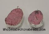 NGP1008 25*35mm - 35*45mm freeform druzy agate beads pendant