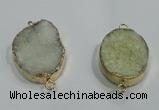 NGP1060 20*30mm - 25*35mm freeform druzy agate beads pendant