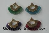 NGP1074 8*25*28mm agate gemstone pendants with brass setting