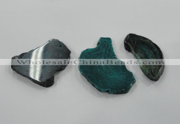 NGP1196 30*50mm - 40*70mm freeform agate gemstone pendants wholesale