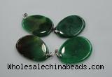 NGP1229 35*50mm - 45*55mm freeform agate pendants with brass setting