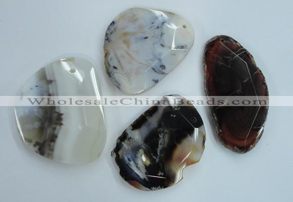 NGP1255 45*55mm - 55*65mm freeform agate gemstone pendants wholesale