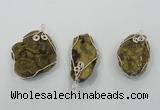 NGP1320 30*40mm - 45*55mm freeform agate pendants with brass setting