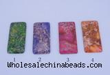 NGP135 5pcs 30*60mm rectangle dyed imperial jasper gemstone pendants