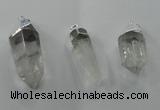 NGP1350 10*35mm - 15*60mm faceted nuggets white crystal pendants