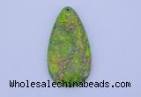 NGP139 2pcs 30*60mm teardrop dyed imperial jasper gemstone pendants