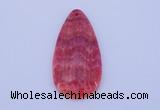 NGP141 2pcs 30*60mm teardrop dyed rhodochrosite gemstone pendants