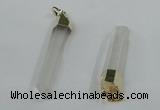 NGP1420 9*50mm - 11*60mm stick white crystal gemstone pendants