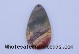 NGP144 2pcs 30*60mm teardrop picasso jasper gemstone pendants