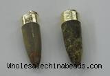 NGP1455 11*35mm - 13*45mm bullet agate gemstone pendants wholesale