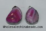 NGP1485 30*45mm - 40*50mm freeform plated druzy agate pendants