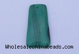 NGP157 2pcs 28*55mm trapezoid synthetic malachite pendants