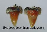 NGP1587 32*42mm - 35*45mm agate gemstone pendants