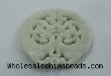 NGP1602 68*70mm Carved natural hetian jade pendants wholesale